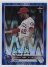 2022 Topps Chrome Rookie Blue RayWave Refractor 45/150 Oliver Ortega Auto 7i2