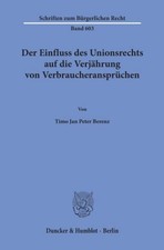 Der Einfluss des Unionsrechts auf die Verjäh...