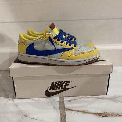 Jordan Travis Scott Air Jordan 1 Low OG DZ4137-700 Canary Blue Suede