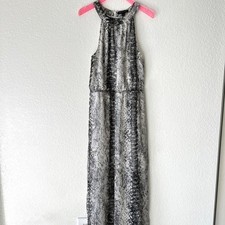 NWT Banana Republic Snake Print Sheer Maxi Dress Size 8