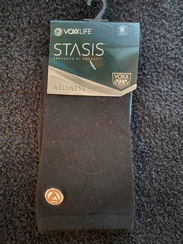 1 Paar VoxxLife Stasis Socken Enhanced VOXX - Wellness Crew (Unisex, M) Neu Schwarz