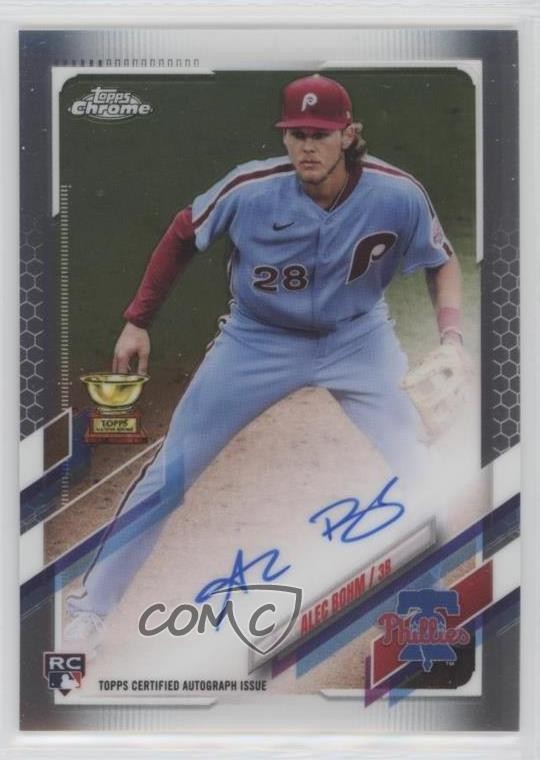 2021 Topps Chrome Rookie Auto Alec Bohm #RA-AB Auto RC 0f5t