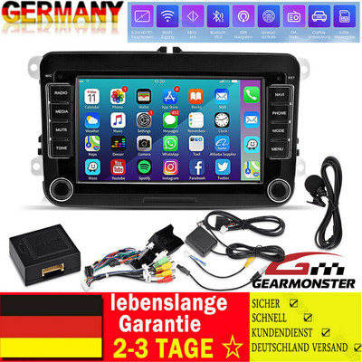 7'' Autoradio Android GPS Navi RDS 2 DIN für VW GOLF 5 6 Passat Touran Tiguan EOS