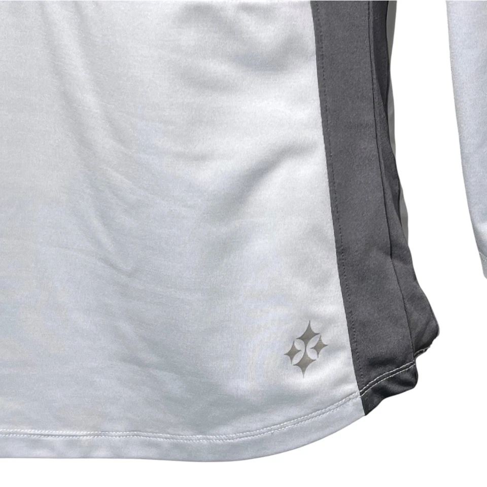 Jofit Women's 1/4 Zip Long Sleeved Golf Shirt Top Light Pale Blue Size Medium - Image 3 of 4