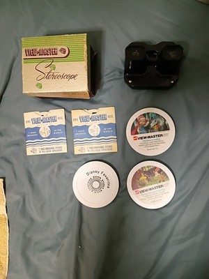 Vintage SAWYER'S VIEW MASTER 3D Viewer Bakelite TOY Original Box & Lots Of Reels