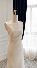Diana - Ribbon back sleeveless simple but elegant A-line wedding dress.