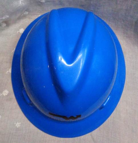 Vtg MSA Medium V-GARD ansi Z89.1, 1986 Class B Blue Hard Hat WELLTECH INC SAFETY - Picture 2 of 8