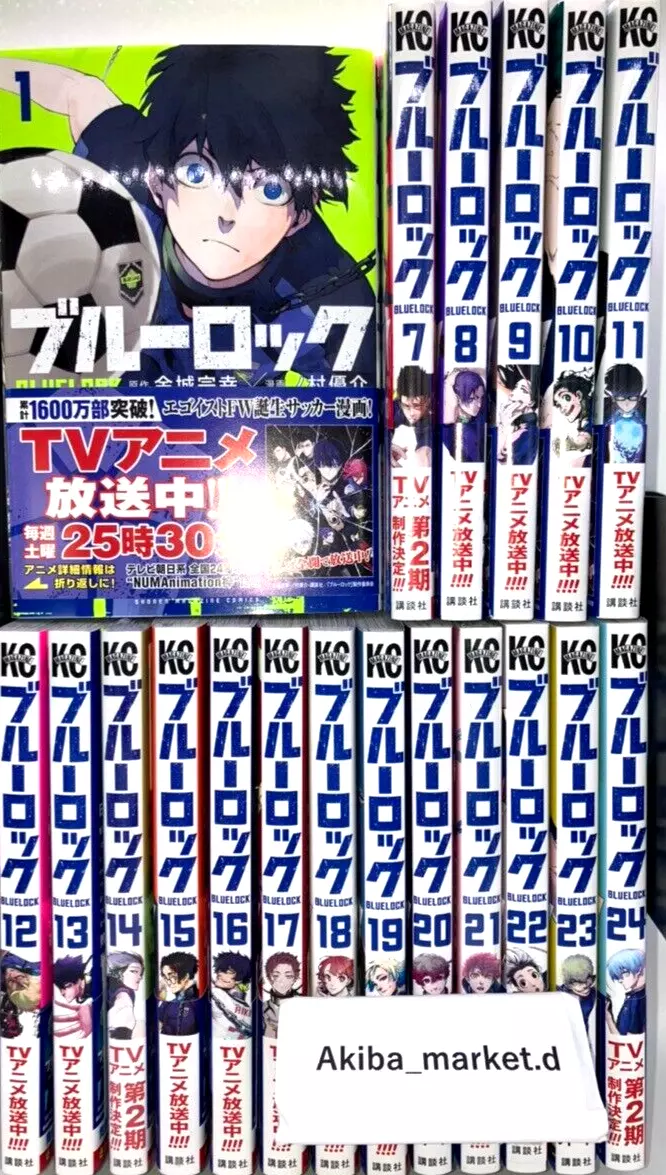 BLUELOCK Blue Lock Vol.1-18 Comic Set Manga Japanese Language F/S New