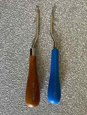 Set/2 Vintage Latch Crochet Hooks Rug Making 1 Irma Germany 1 England