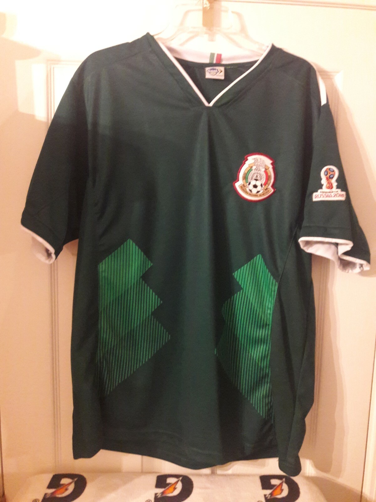 Mexico FIFA WC World Cup 2018 LS Home Soccer Jersey Green / White SZ XL