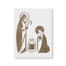 Retro Nativity Stencil - Durable  Reusable Mylar Stencils