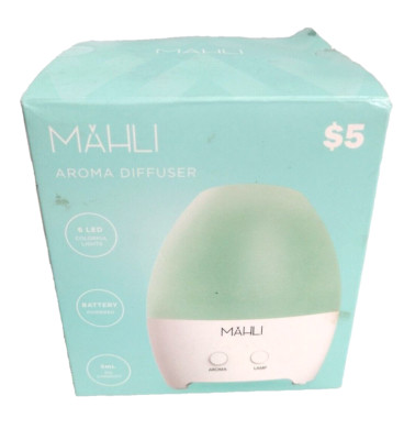 Mahli Aroma Diffuser LED Atmospheric Light Essential Oil Diffuser NIB 