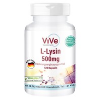 L-Lysin 500 Mg - 120 Kapseln, Essentielle AminosäUre, Vegan | Vive Supplements