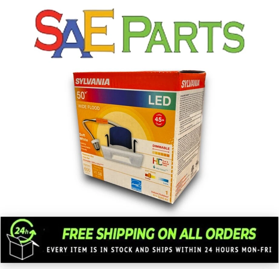 Sylvania 74925 4”, E26 Medium Screw Base, 2700K Recessed Downlight Kit (6-Pack) - Image 3 of 3