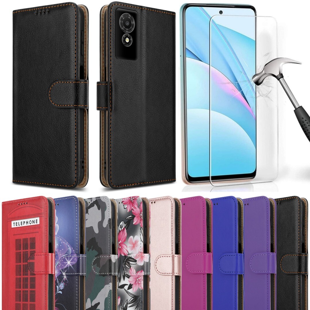 DESSEN Cover per TCL 40R 5G, Wallet Style PU Leather Shell