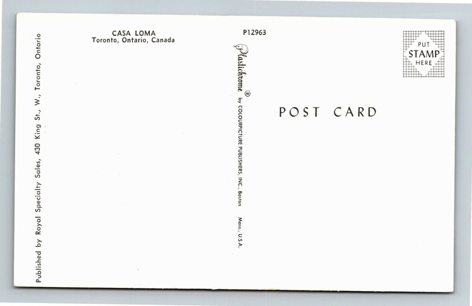 Toronto ON, Casa Loma, Ontario Canada Vintage Postcard eBay