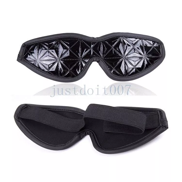 Soft Leather Blindfold Mask Black