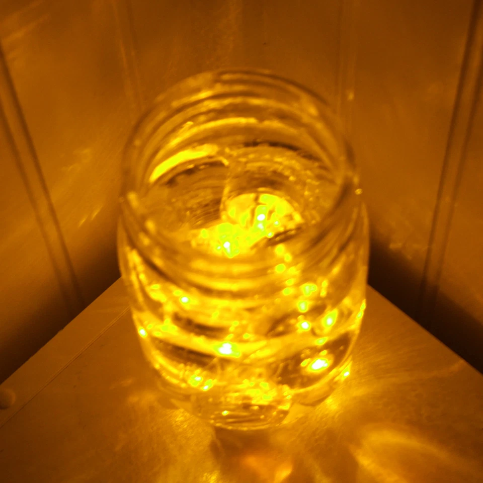 96 Ámbar Amarillo LED Sumergible Impermeable Decoración Boda Jarrón de Té Luz EE. UU. Foto 2 de 2