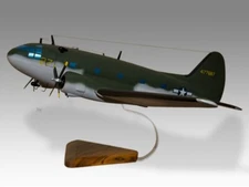 Curtiss C-46 Commando USAF Desk Wood Airplane New Model Small Scale 1/100
