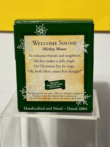 Hallmark Keepsake 2004 miniatura adorno sonido de bienvenida campana de Mickey Mouse - Imagen 3 de 3