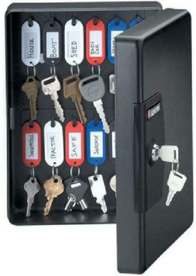 Locking Key Safe 25 Capacity Keybox Locked Metal Hanging Box Car Auto ...
