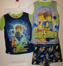 Lego Star Movie Characters Long Short 3 Piece Pajama PJ Set Boys Size 4 NWT