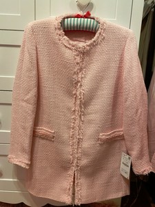 pink boucle jacket uk