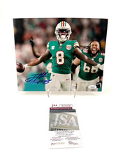 JEVON HOLLAND MIAMI DOLPHINS AUTOGRAPHED SIGNED 8X10 PHOTO JSA WITNESS COA