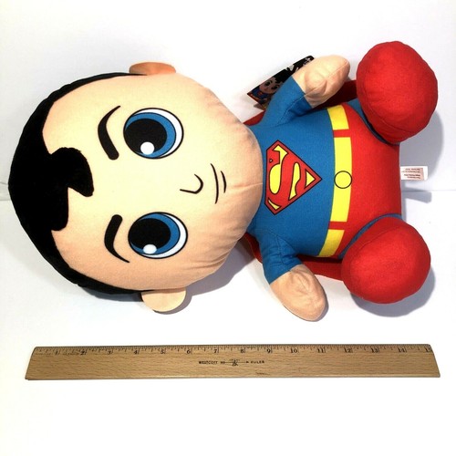 NEW Toy Factory Superman Plush w Cape DC Comics Justice League HUGE 15" Big Head - Picture 11 of 12