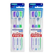 2x Sensodyne Sensitive Toothbrush Soft Sensitive Teeth Each Pack has 3 units