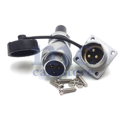 WEIPU WS20 3 Pin Waterproof Electrical Wire Connector,Aviation Cable Connector