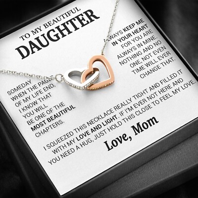 To My Beautiful Daughter Necklace, Sentimental Gift for Daughter From Mom