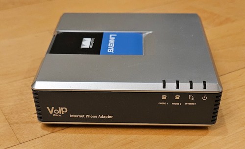 LINKSYS INTERNET PHONE ADAPTER PAP2T 2 PORT VOIP VOICE OVER IP W AC ADAPTOR - Picture 4 of 7