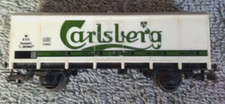 Jouef HO Gedeckter Wagen Carlsberg mit Achsen sehr guter Zustand