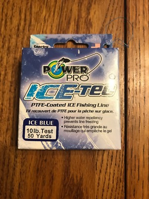 POWER PRO ICE TEC 10 lb test   Ice Blue color 50 yards Ships N 24h