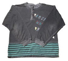 Gitano Vtg 1/4 Button Pullover Sweatshirt Sz Small 80s 90s Active Technasport