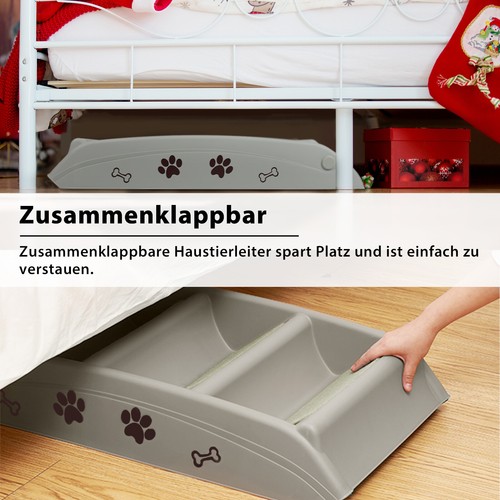 Klappbare Hunderampe 4 Stufen Hundetreppe Einstiegshilfe Hunde Rampe Autorampe# - Bild 6 von 12