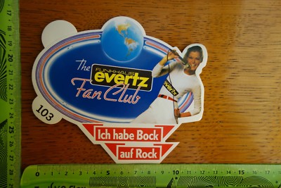 Alter Aufkleber Sender Radio FUNKHAUS EVERTZ Fan Club Ich habe Bock auf Rock