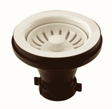 BRASSTECH 123/51 ALMOND Large Basket Strainer Set BRASS , Very Nice , Italy made