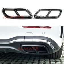 Cubierta de tubo de escape silenciador trasero de fibra de carbono para Mercedes-Benz Clase C 2021