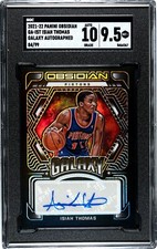 2021-22 Panini Obsidian Isiah Thomas Galaxy /99 SGC 9.5 w/10 AUTO