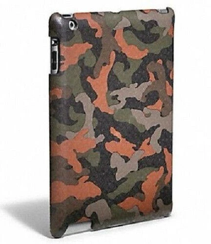 COACH Ipad Case 2 & 3 NEW IN BOX F64219 Heritage Molded Camo Orange Print - Image 2 of 3