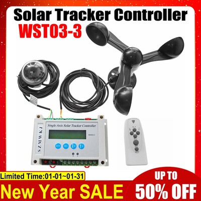 LCD Single Axis Solar Tracker Controller &Light Sensor &IR Remote &Anemometer EL
