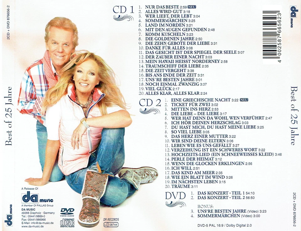 (2CDs + DVD - Judith & Mel  - Best Of 25 Jahre (Audio 2CD mit DVD) - Bild 2 von 2
