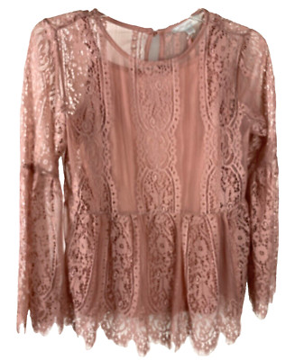 ULTRA PINK Mauve Lace Top Flare Bell Sleeve With Camisole Size S Small