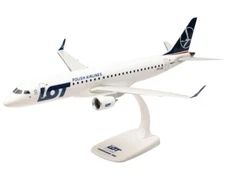 Herpa 613989 LOT Polish Airlines ERJ-195 SP-LND Desk Top 1/100 Model AV Airplane