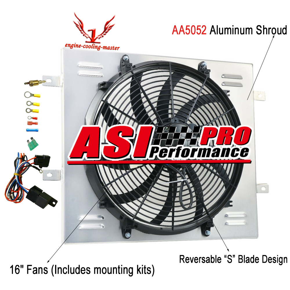 Electric Fan+Shroud+Relay fits 1987-2006 Jeep Wrangler YJ TJ 2.4L 2.5L 4.0L 4.2L-image