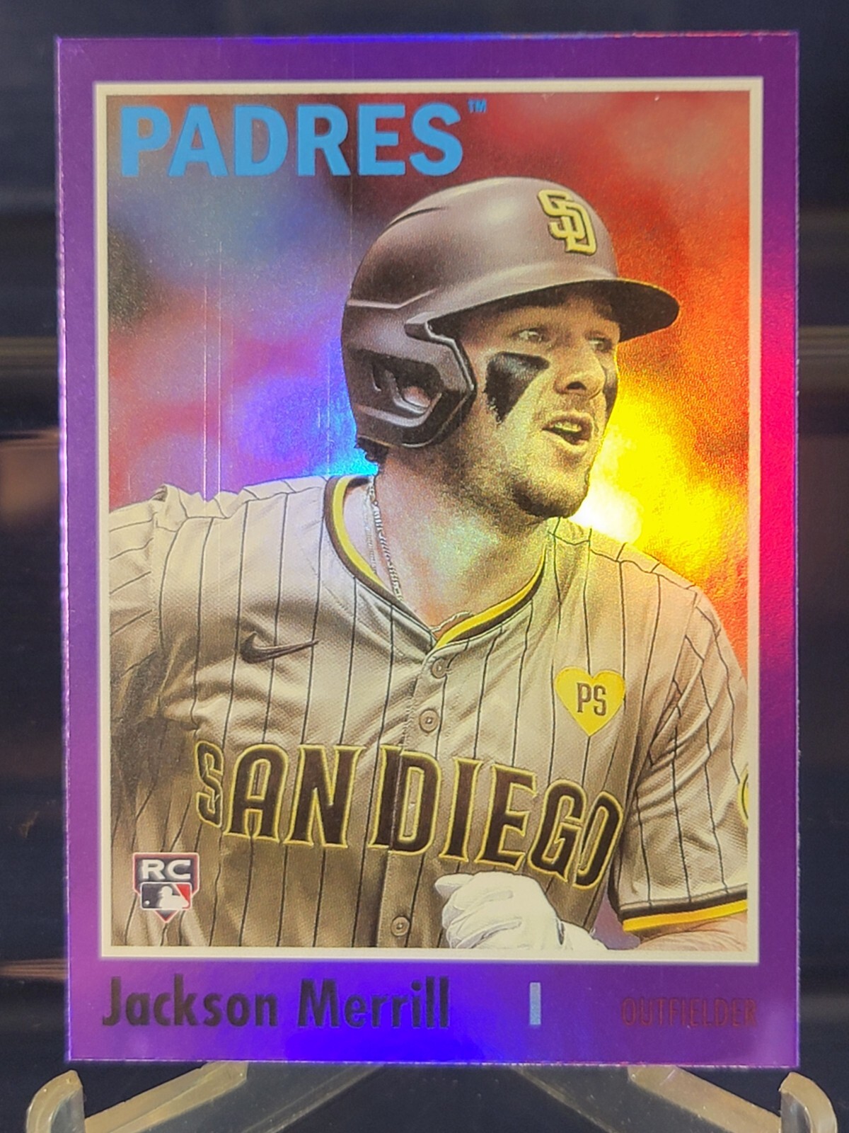 2024 Topps Archives #156 Jackson Merrill RC PURPLE FOILBOARD San Diego Padres