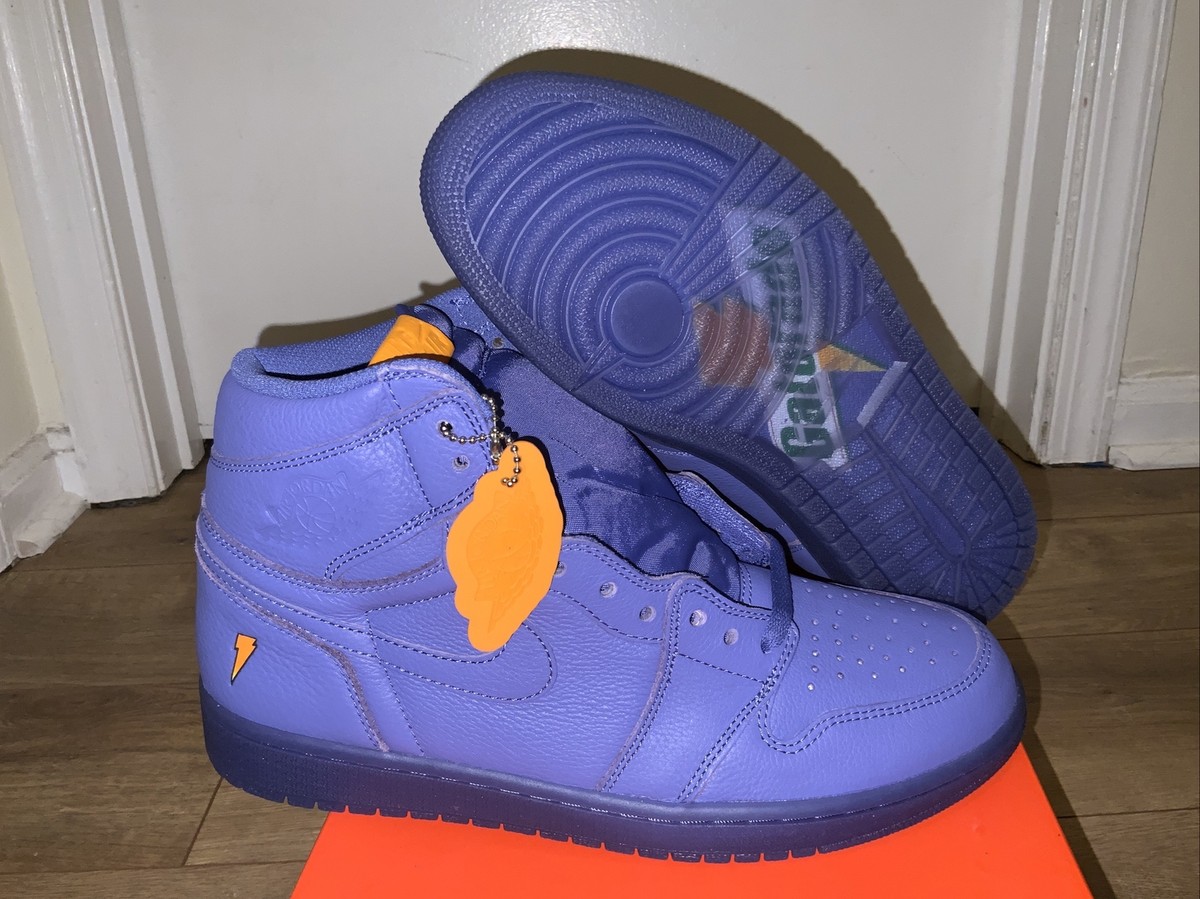 Size 11 Jordan Retro High OG G8RD Gatorade Pack, Grape Damaged  Box Top