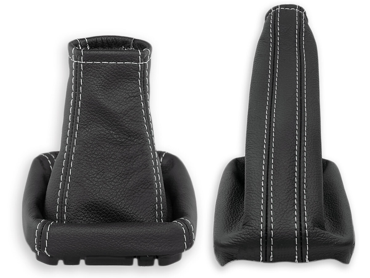 Set Cuffie Cambio E Freno A Mano In Vera Pelle Per Opel Corsa C (2000-2006) - Foto 2